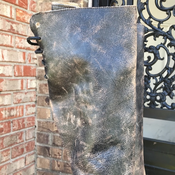 New BED|STU Brown Leather Calf Length Lace Boot - Picture 7 of 10